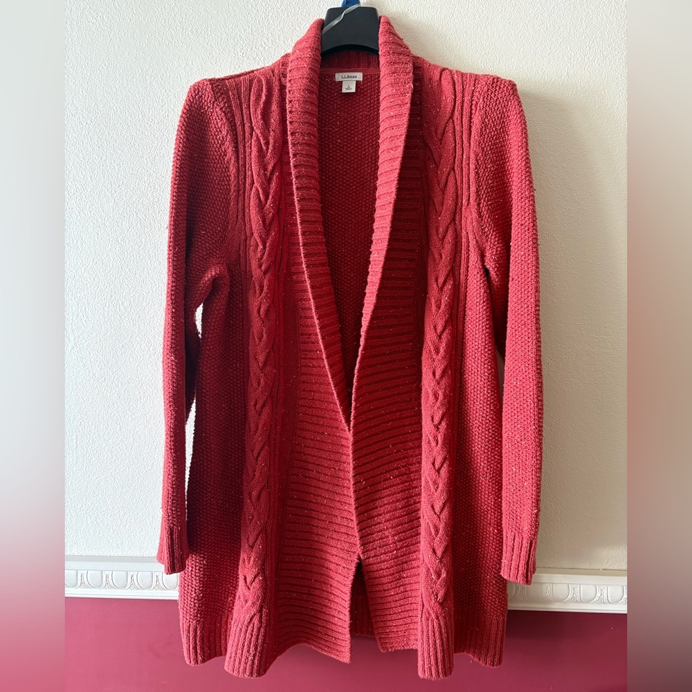 LL Bean cable knit cardigan‎